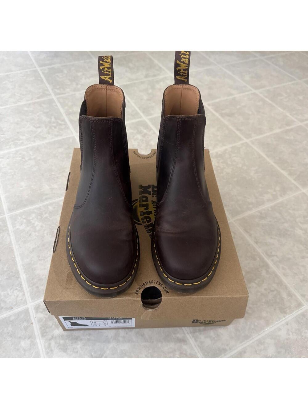 Dr Martens 2976 Brown Crazy Horse Chelsea Boots Men 8, New